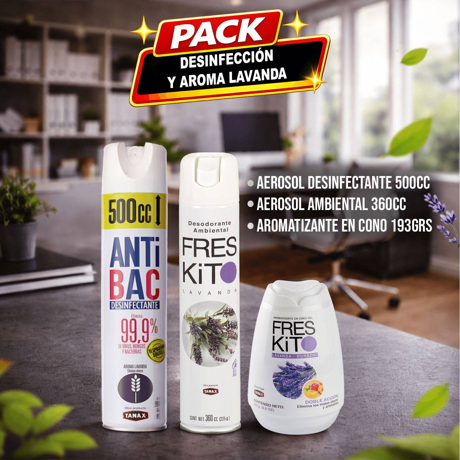 Pack Desinfección y Aromas